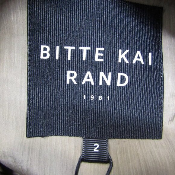 NEW BITTE KAI RAND Womens Lazy Fun Relaxed Dress Silky Crepe Size 2-M/L Beige - Picture 7 of 12